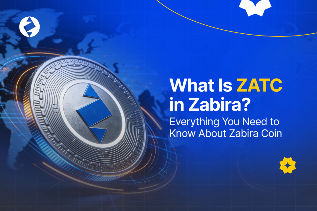 Zabira digital wallet interface showing crypto trading and wallet features in a fintech app